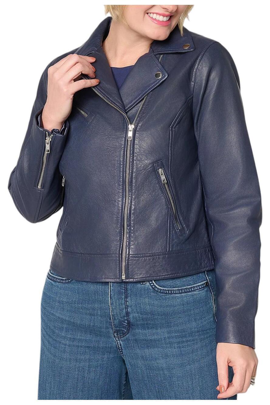 American Leather Co. Women's Washed Leather Moto Jacket Navy - Regular